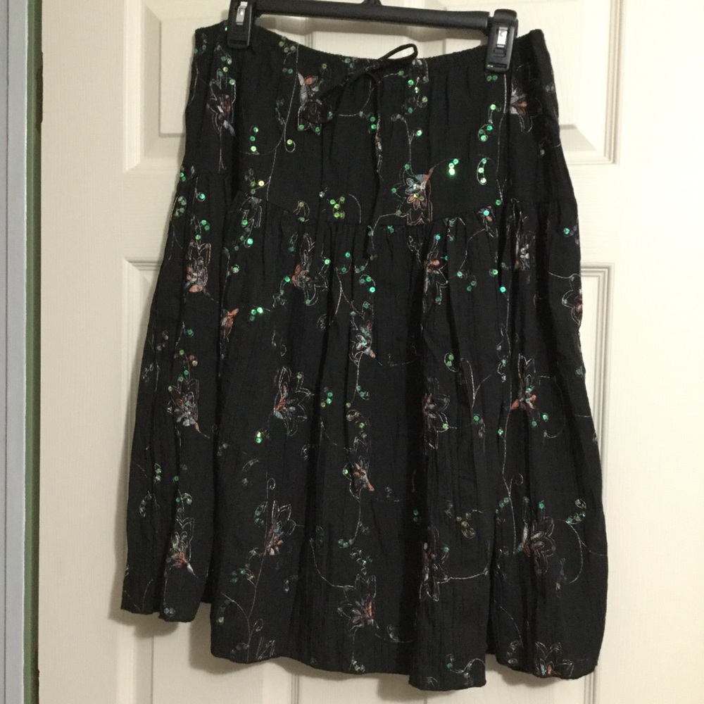 NWOT Black Sequin Maternity Skirt